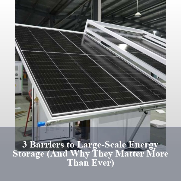 3 Barriers to Large-Scale Energy Storage (And Why They Matter More Than Ever)